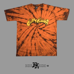 REMERA BATIK NARANJA Y NEGRO
