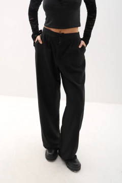 PANTALON SASTRERO MONACO NEGRO - tienda online