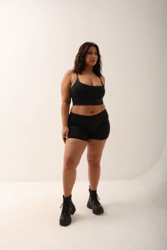 MINI SHORT ALORA NEGRO - TIENDA FLUO
