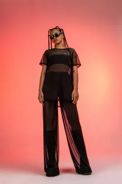 WIDE LEG TUL NEGRO - comprar online