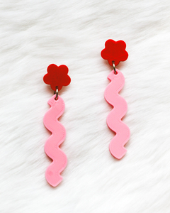 AROS TALLO ROSA Y ROJO