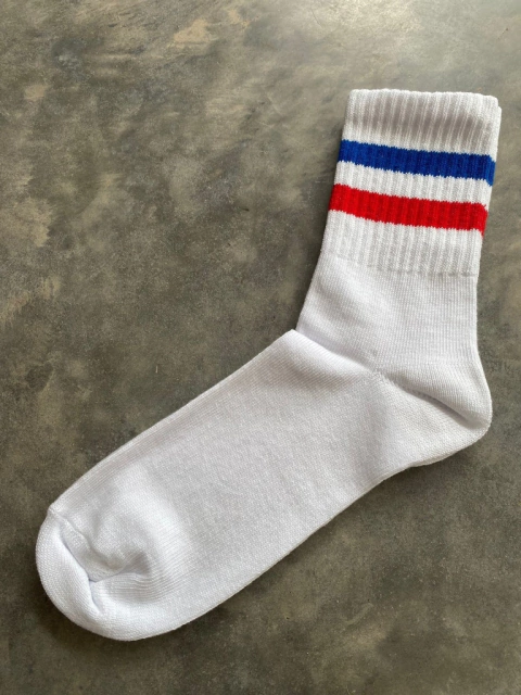 MEDIAS TENNIS BLANCO, AZUL Y ROJO