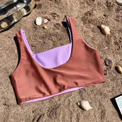 TOP REVERSIBLE MAR BRONZE/ LILA HARMONIA - comprar online