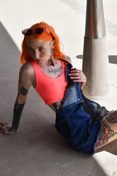 TOP BIKER ROSA NEON - comprar online