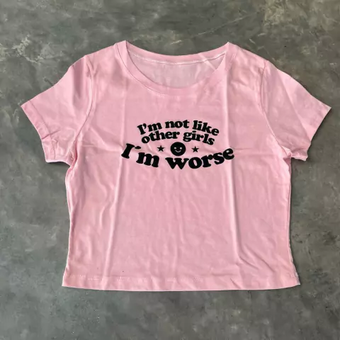 BABY TEE I'M WORSE ROSA