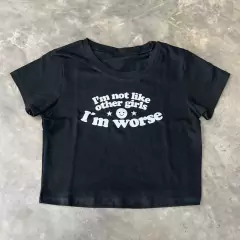 BABY TEE I'M WORSE NEGRA