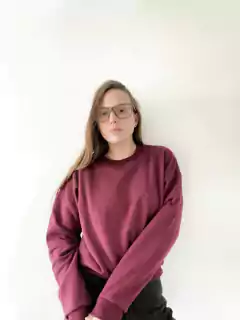 BUZO CROP BASIC BORDO - comprar online