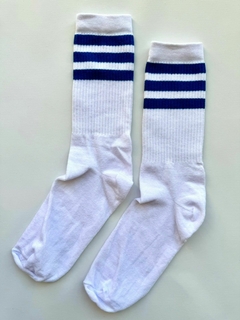MEDIAS TENNIS AZUL Y BLANCO