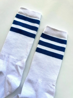 MEDIAS TENNIS AZUL Y BLANCO - comprar online