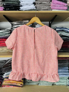 Imagen de BLUSA FRENCH ROJA Y BLANCA