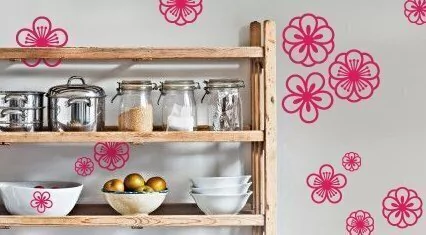 Vinilo Minimutta! Flores retro