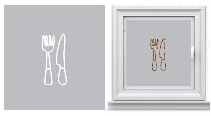 Vinilo Esmerilado Cubiertos