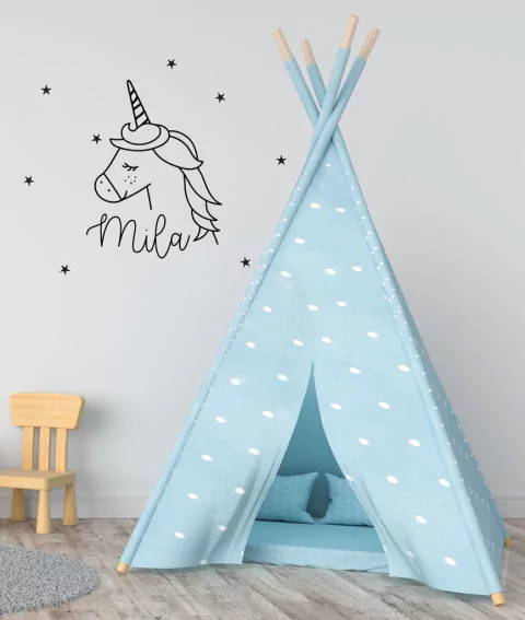 Vinilo Nombre Unicornio