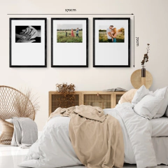 Gallery Wall - O Trio na Horizontal - Foto Decor - Fotografia - 170x72cm