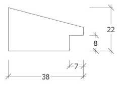 Imagem do Moldura Preta Chanfrada - Moldura Preta com Textura - Quadro Decorativo