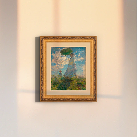 Quadro Clássico Mulher com Sombrinha