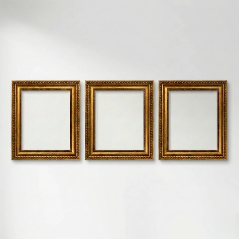 Trio de Quadros 120x80 cm | Kit Completo com Vidro e Impressão Fine Art