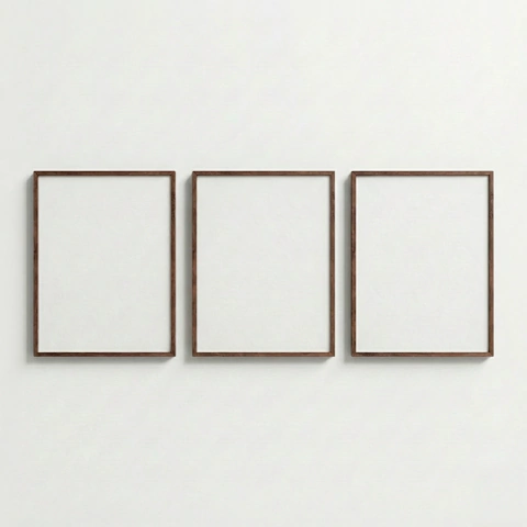 Imagem do Trio de Quadros 50x70 cm | Kit Completo com Vidro e Impressão Fine Art