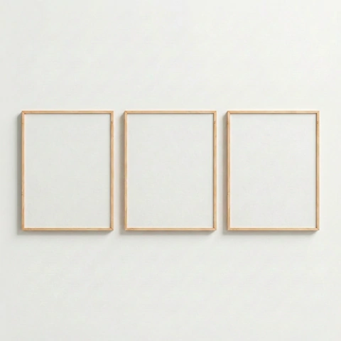 Trio de Quadros 120x80 cm | Kit Completo com Vidro e Impressão Fine Art - Molduraria - Mestres da Moldura 
