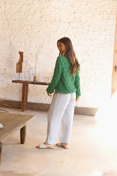 Cardigan Fragola verde - Florencia Llompart