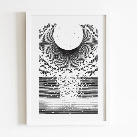 The sea art print lamina a4