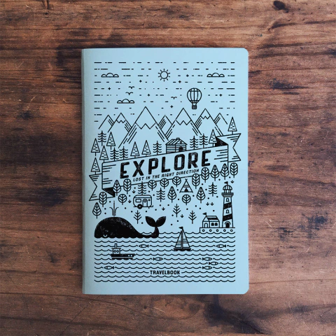cuaderno bitacora de viaje celeste