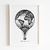 mini art print globo explore the world is yours