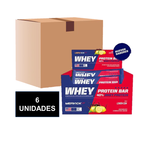WHEY BAR PROTEIN GRANDE (12u x 65g) MERVICK- CAJA 6 UNIDADES