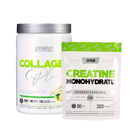 Combo Rendimiento y Articulaciones Colageno Plus 360 gr + Creatina 300 gr - Star Nutrition