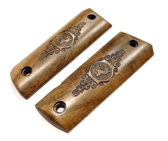 COLT Cachas Pistola Colt 1911 Madera Nogal Con Logo Grabado #5