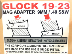XGRIP Adaptador de Glock 19-23 a Cargador Glock 17 22
