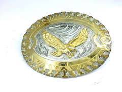 Hebilla Mexicana Aguila Mariachi De Alpaca Plateada Original