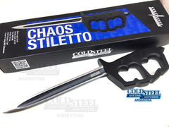 COLD STEEL 80NTST Puñal 3 Filos Manopla CHAOS STILETTO Acero SK-5