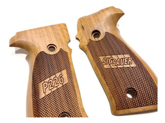 SIG SAUER Cachas Pistola P226 De Nogal Logo Grabado Laser