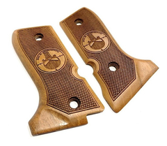 Cachas Pistola BERETTA 92 De Nogal Con Logo Punisher #9