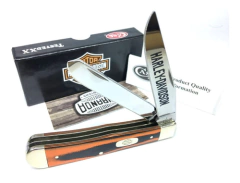 HARLEY DAVIDSON Navaja TRAPPER G10 ORANGE by Case Usa 52167 MADE IN USA