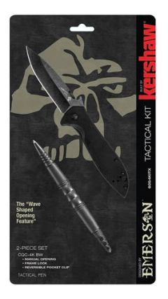 KERSHAW Kit Navaja Y Kubotan Emerson Wave CQC-4k ORIGINAL