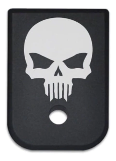 BASTION Tapa De Aluminio Cargador Skull Para Glock 9 Y 40 MADE IN USA