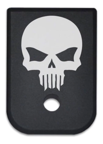 BASTION Tapa De Aluminio Cargador Skull Para Glock 45 Y 10mm MADE IN USA