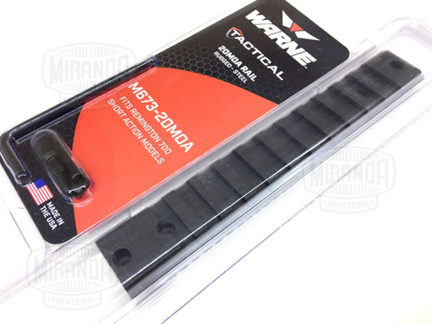 WARNE Base 20moa Picatinny REMINGTON 700 SA Accion Corta MADE IN USA