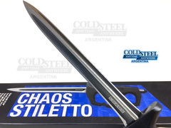 COLD STEEL 80NTST Puñal 3 Filos Manopla CHAOS STILETTO Acero SK-5