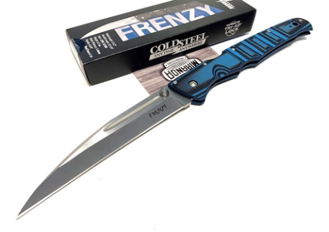COLD STEEL Navaja Defensa FRENZY 2 Azul ACERO S35vn ORIGINAL