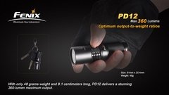 FENIX Linterna Tactica PD-12 de 360 Lumens
