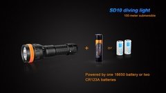 FENIX Linterna de Buceo SD-10 de 930 Lumens