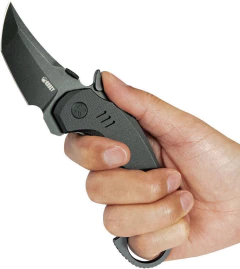 KUBEY Navaja Jaw Karambit Black G10