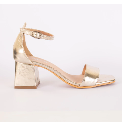 Sandalia Lupe en Cuero Metalizado - comprar online