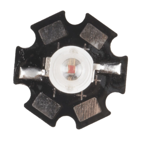 Led 1w Con Placa De Aluminio Rojo