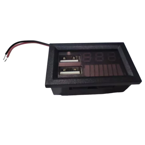 Medidor Display Doble Electricidad Y Voltaje Dc Doble Usb