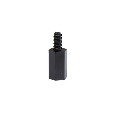 Separador Plástico Hexagonal Macho M3 Negro 8+6MM - comprar online
