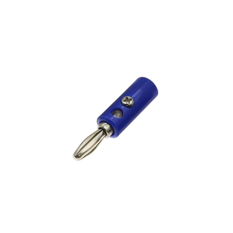 Conector Ficha Plug Banana Plastica Con Tornillo Azul - comprar online